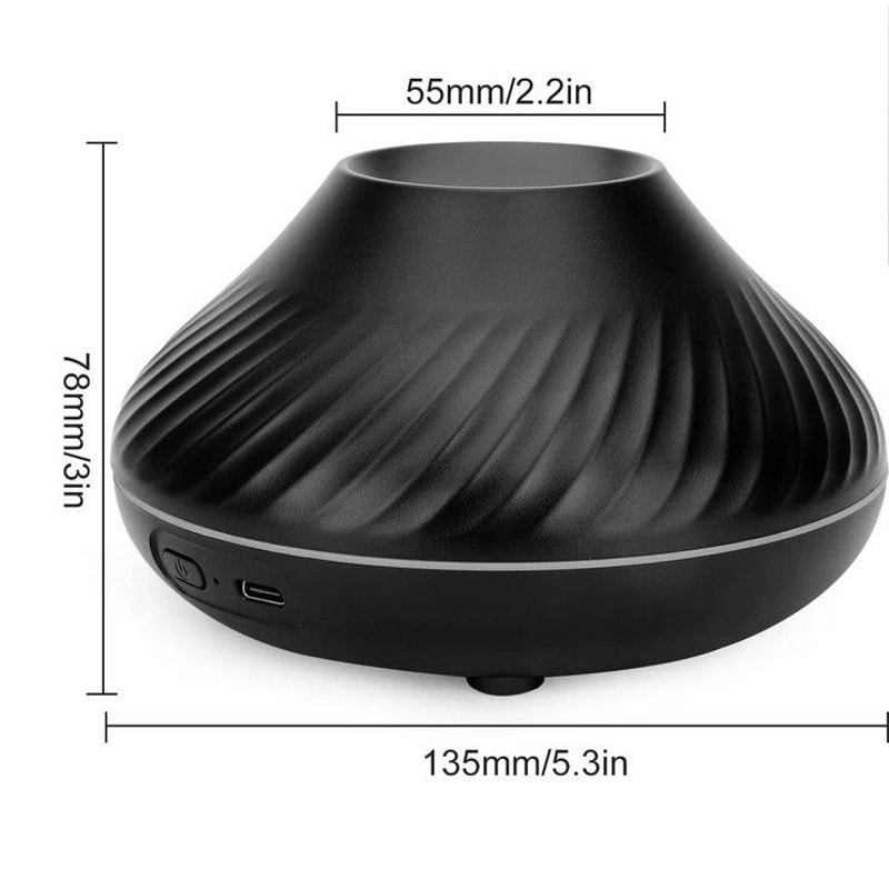Aroma Volcano Flame Diffuser Aromatherapy Humidifier For Room Essential Oil Diffuser With Color LED 14