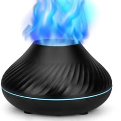 aroma volcano flame diffuser aromatherapy humidifier for room, essential oil diffuser with color led lights