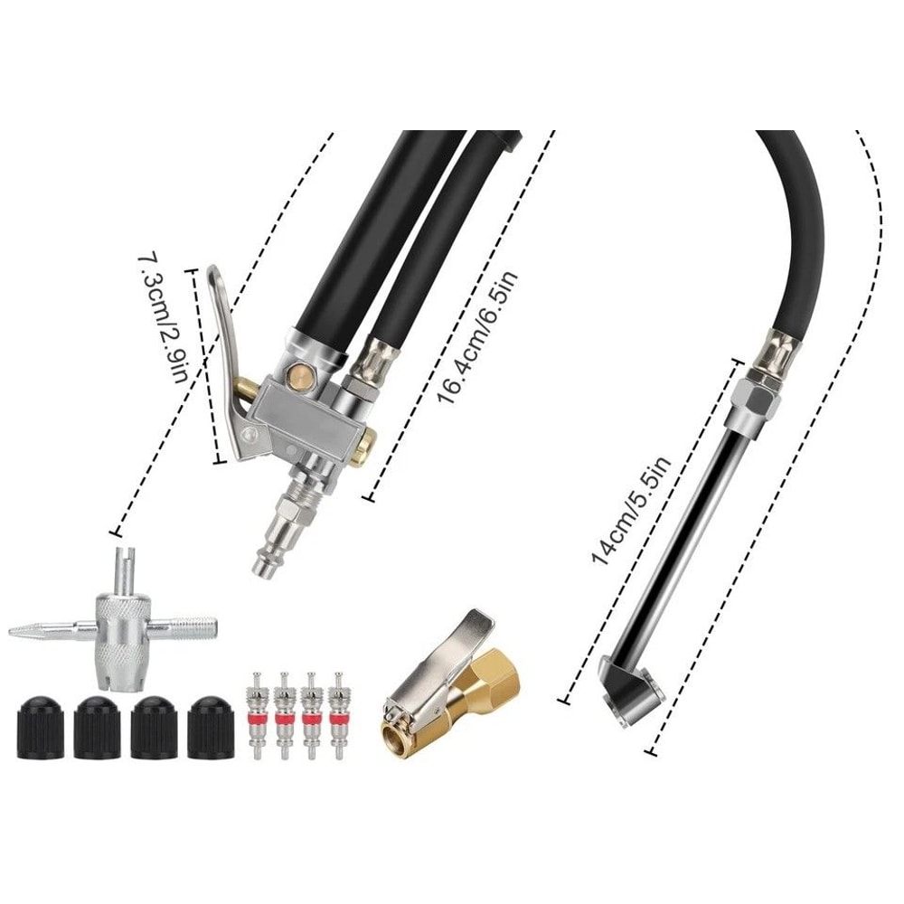 Dual Head Chuck Tire Inflator With Pressure Gauge Precision Measurement For Cars Trucks SUVs 6