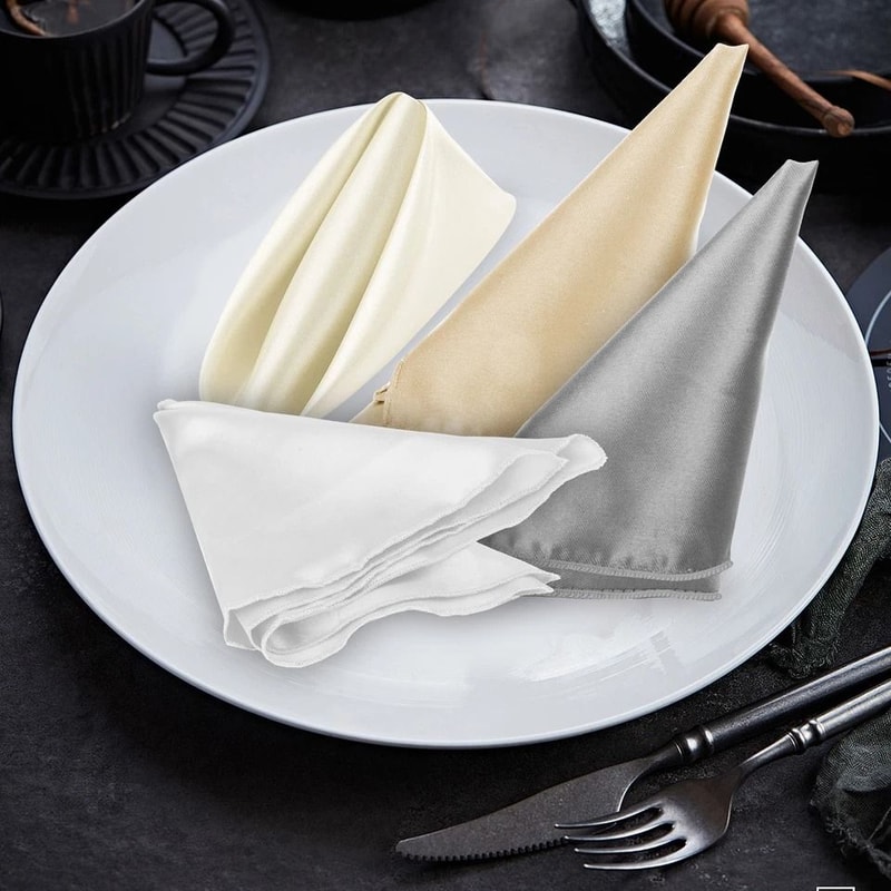 Solid Satin Mens Handkerchief Set Elegant Pocket Square Hankies For Formal Occasions 2