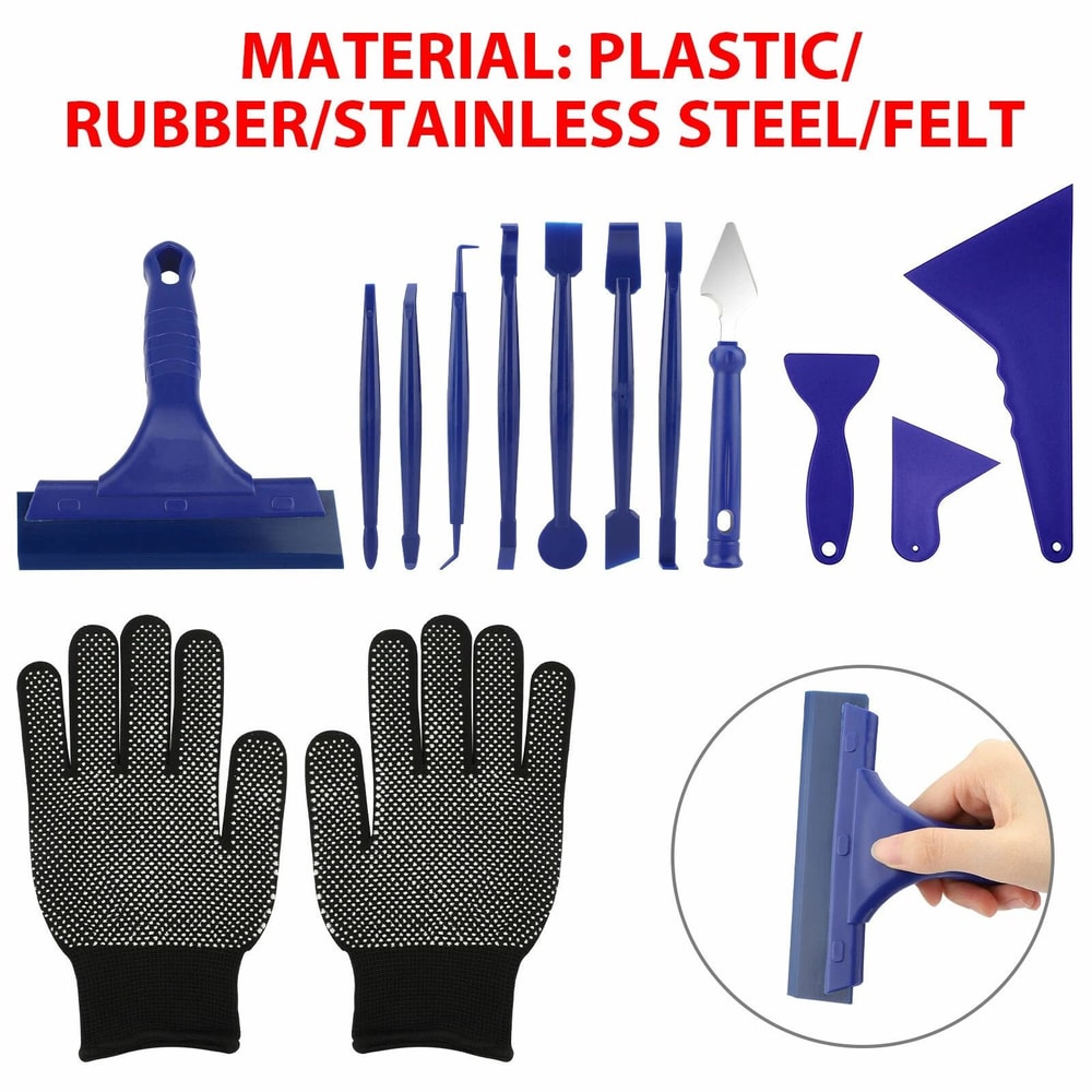 Car Window Tinting Tool Kit Vinyl Wrap Squeegee Scraper Gloves And More 7