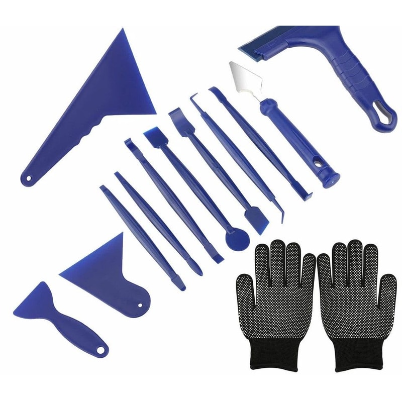 Car Window Tinting Tool Kit Vinyl Wrap Squeegee Scraper Gloves And More 0