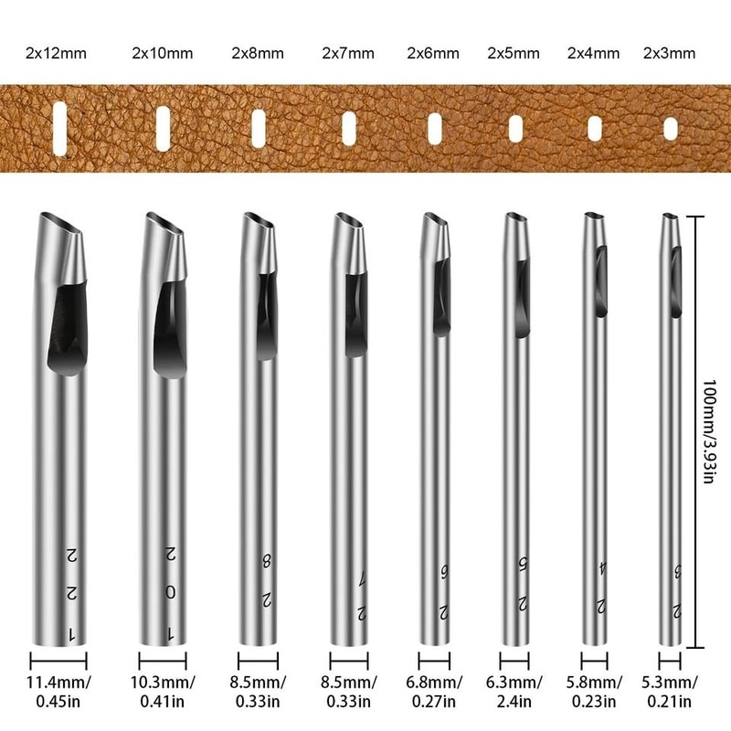Heavy Duty Leather Punch Set For Belts Wallets DIY Projects 1