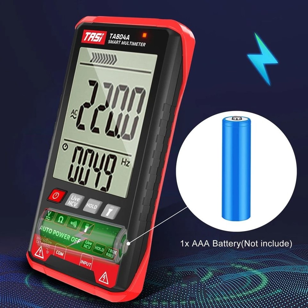 Digital Multimeter Voltage Tester With AC DC Voltmeter And Ohmmeter LCD Display Flashlight 4