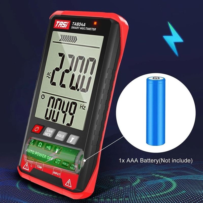 Digital Multimeter Voltage Tester With AC DC Voltmeter And Ohmmeter LCD Display Flashlight 4