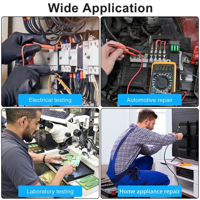 Digital Multimeter Voltage Tester With AC DC Voltmeter And Ohmmeter LCD Display Flashlight 7