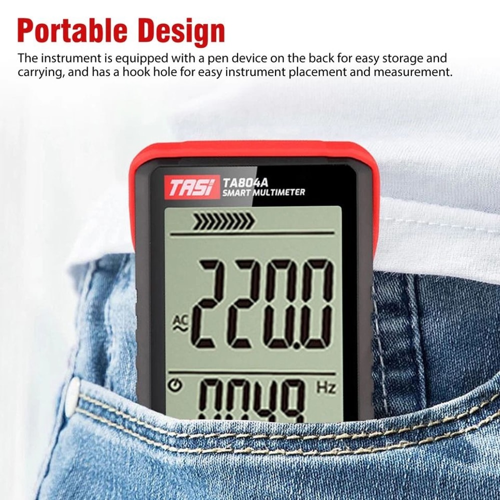 Digital Multimeter Voltage Tester With AC DC Voltmeter And Ohmmeter LCD Display Flashlight 8