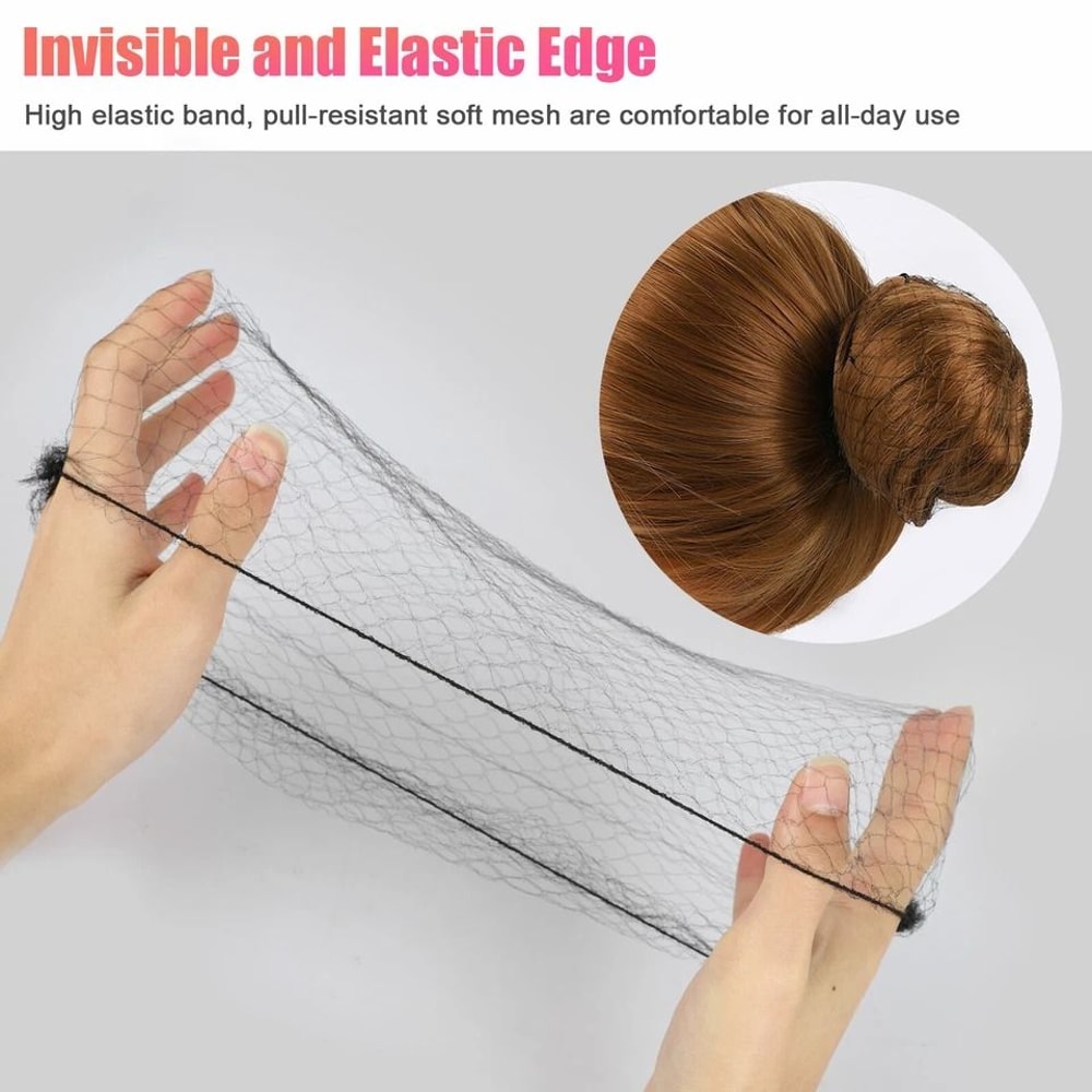 Invisible Hair Nets Stretch Cap Mesh Hairnet With Elastic Edge For Secure Hair Bun Professional Us 1