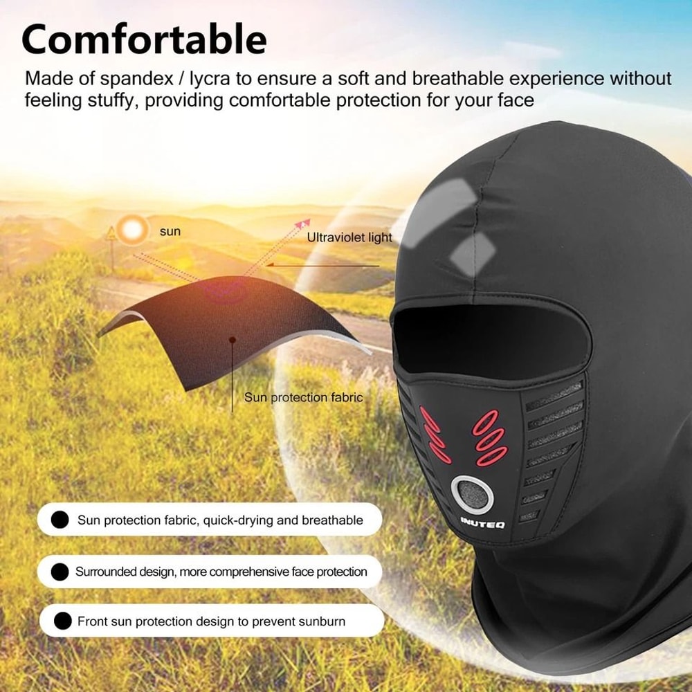 Outdoor Full Face Mask For Windproof Protection Summer Fleece Ski Bicycle Ninja Hood 2