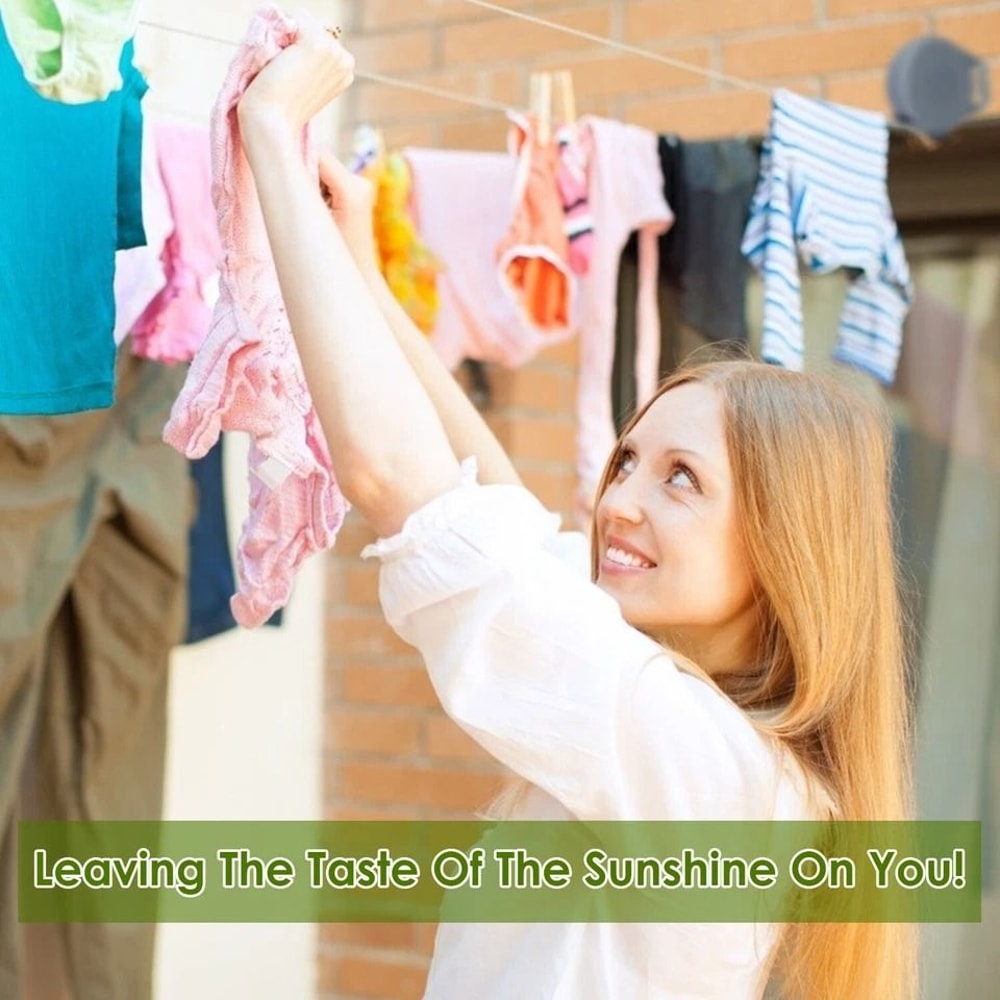 Retractable Clothesline Outdoor Dryer Easy Mount Clothes Washing Line Hanging Rope 6