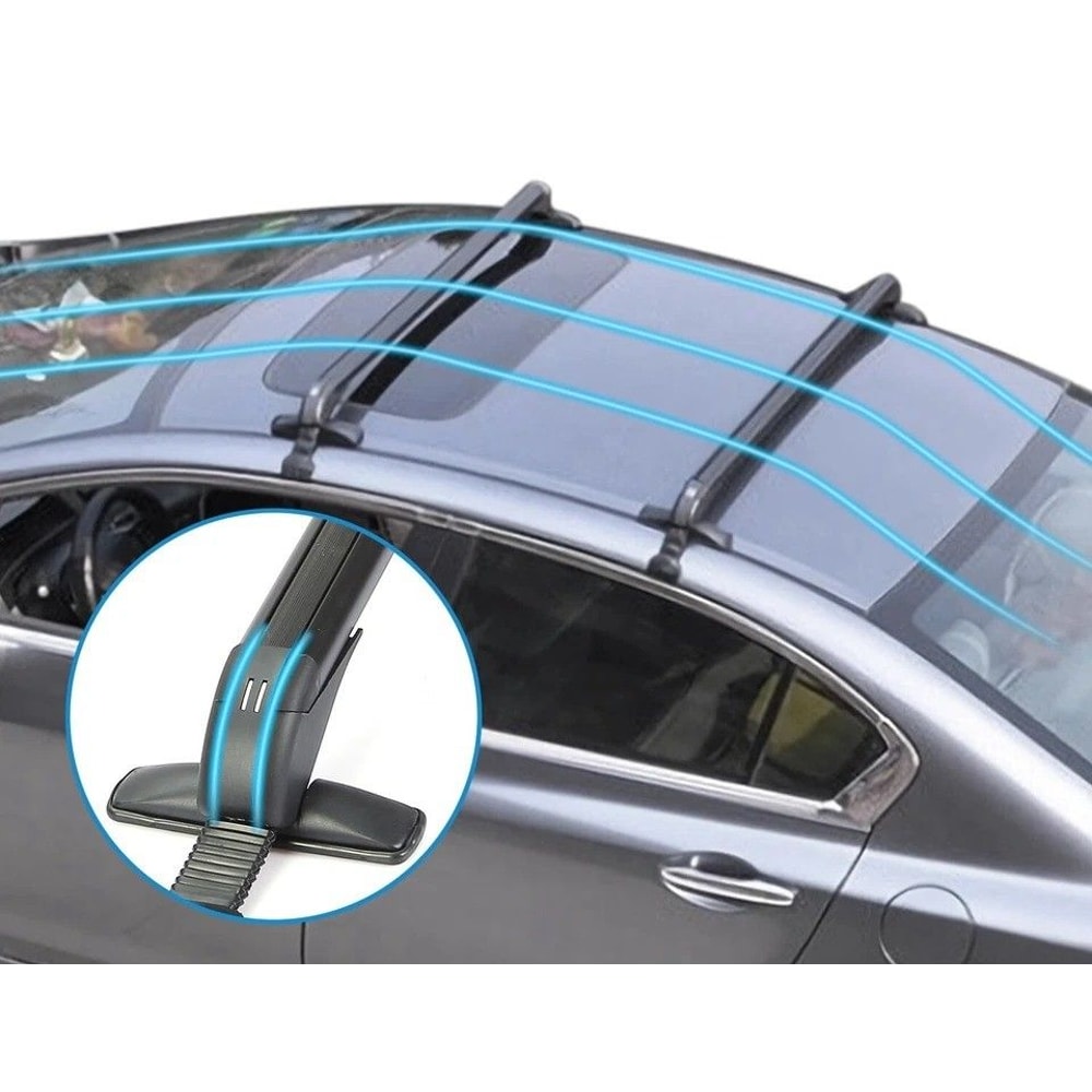 Universal Car Roof Rack Cross Bar Aluminum Luggage Carrier With AntiTheft Lock 0