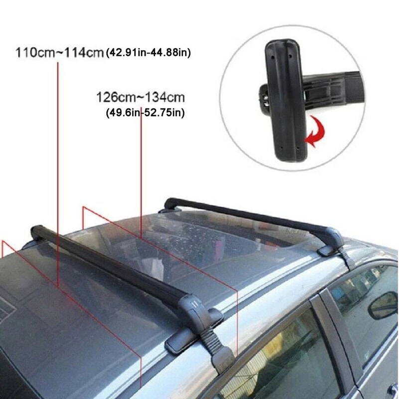 Universal Car Roof Rack Cross Bar Aluminum Luggage Carrier With AntiTheft Lock 5