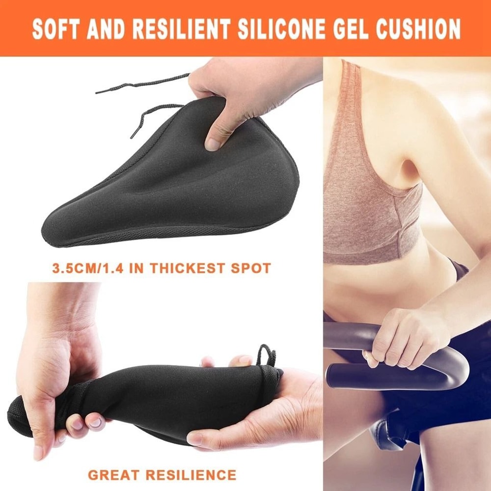 Soft Saddle Pad Cushion Gel Silicone Seat Cover For Mountain Bike Ultimate Comfort 2
