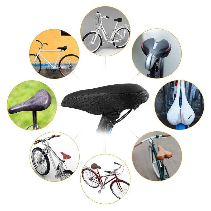 Soft Saddle Pad Cushion Gel Silicone Seat Cover For Mountain Bike Ultimate Comfort 4