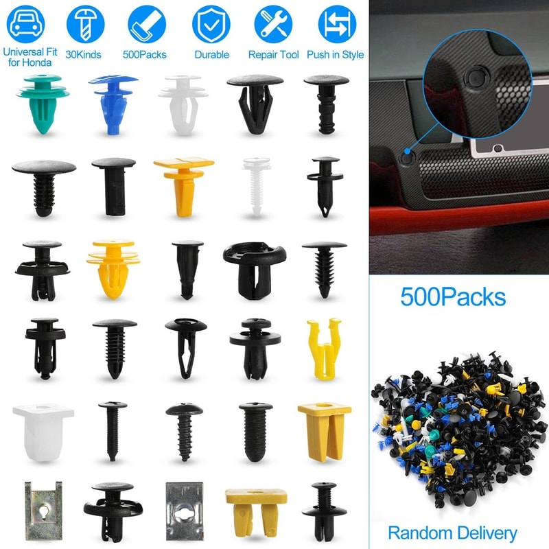 Car Body Push Pin Rivet Trim Panel Clips Moulding Fastener Universal Automotive Replacement Clips F 9