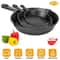 Cast Iron Skillet Set PreSeasoned NonStick Frying Pans 7