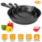 Cast Iron Skillet Set PreSeasoned NonStick Frying Pans 7