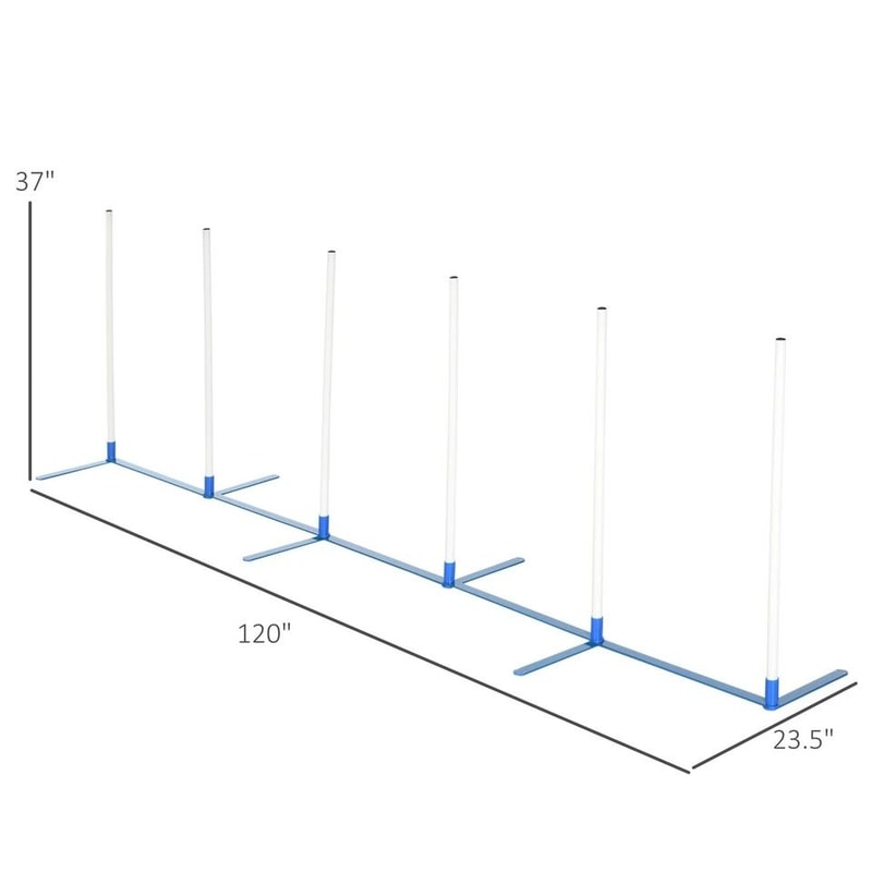 Dog Agility Weave Pole Set Exercise Kit For Outdoor Training Fun 1