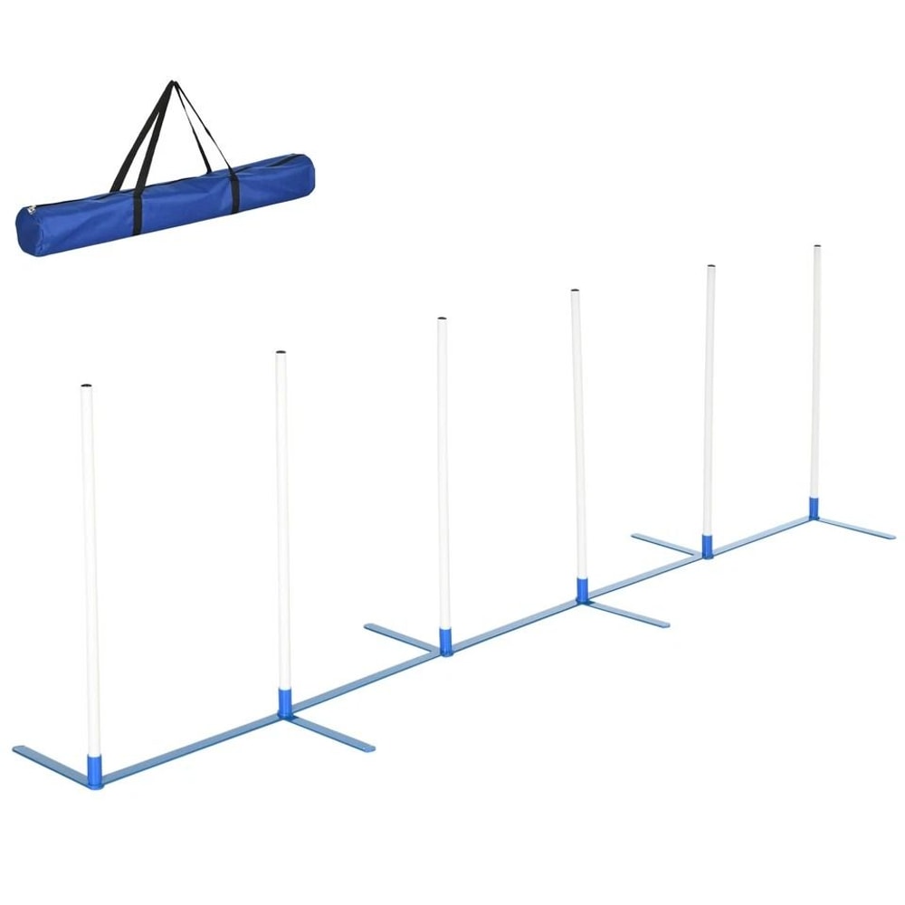 Dog Agility Weave Pole Set Exercise Kit For Outdoor Training Fun 2