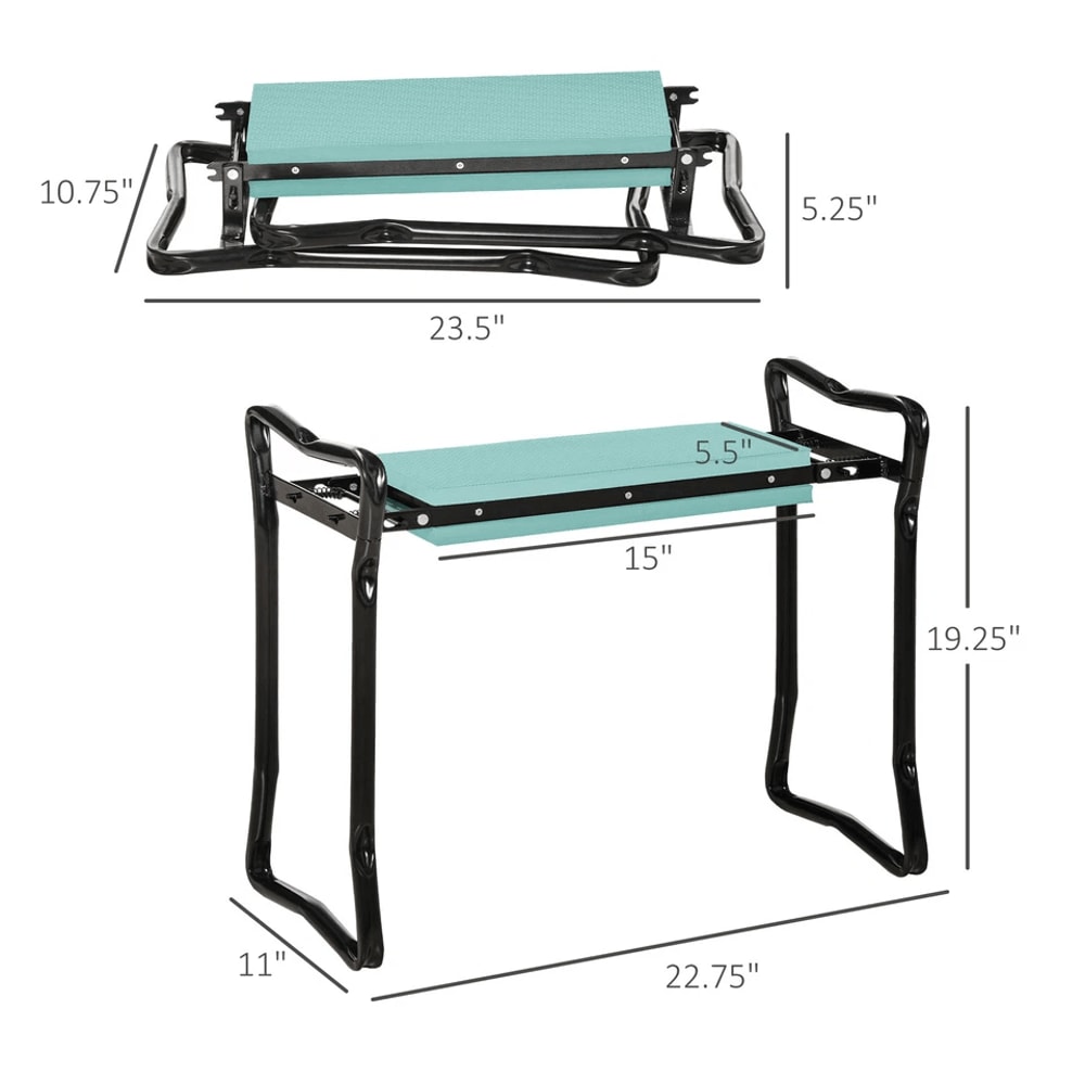 Folding Garden Kneeler Seat Comfortable Kneeling Pad With Cushion Ergonomic Design For Gardening A 8