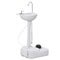 Portable Camping Sink With Soap Dispenser Towel Holder Convenient Hand Wash Station On Wheels 3