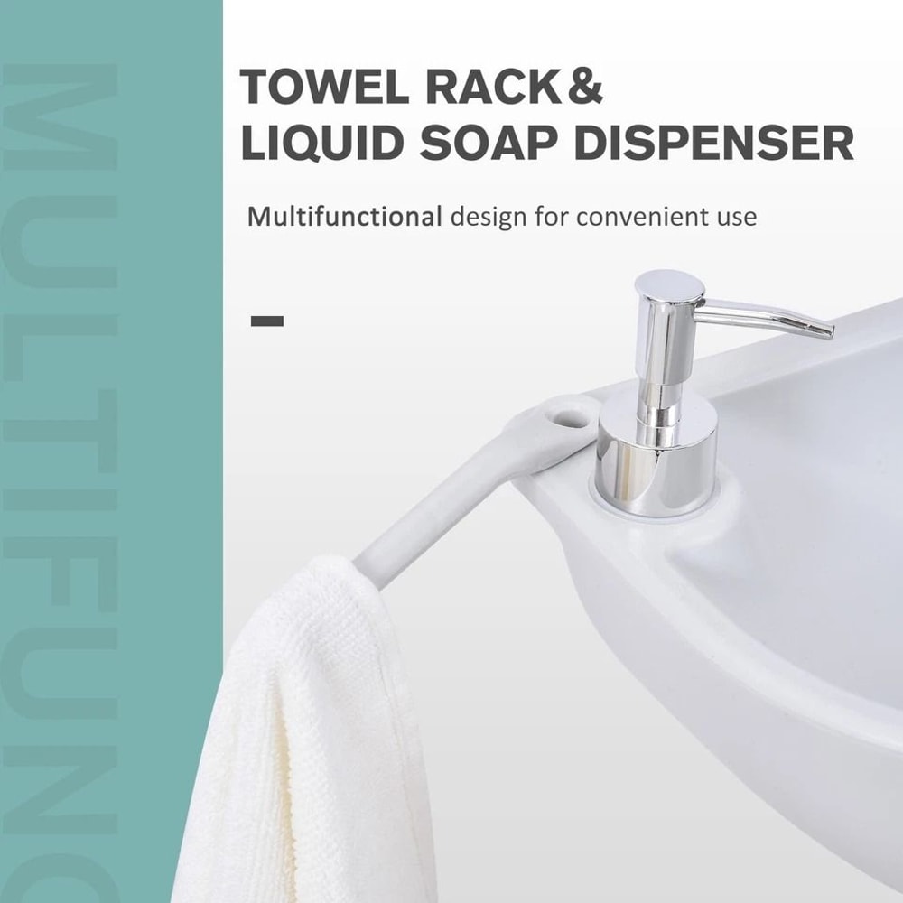 Portable Camping Sink With Soap Dispenser Towel Holder Convenient Hand Wash Station On Wheels 6