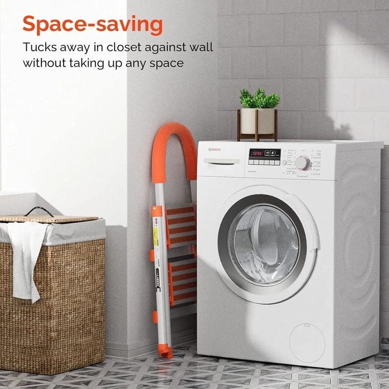 Portable Step Aluminum Ladder Lightweight Folding Step Stool With AntiSlip Features 4