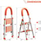 Portable Step Aluminum Ladder Lightweight Folding Step Stool With AntiSlip Features 5