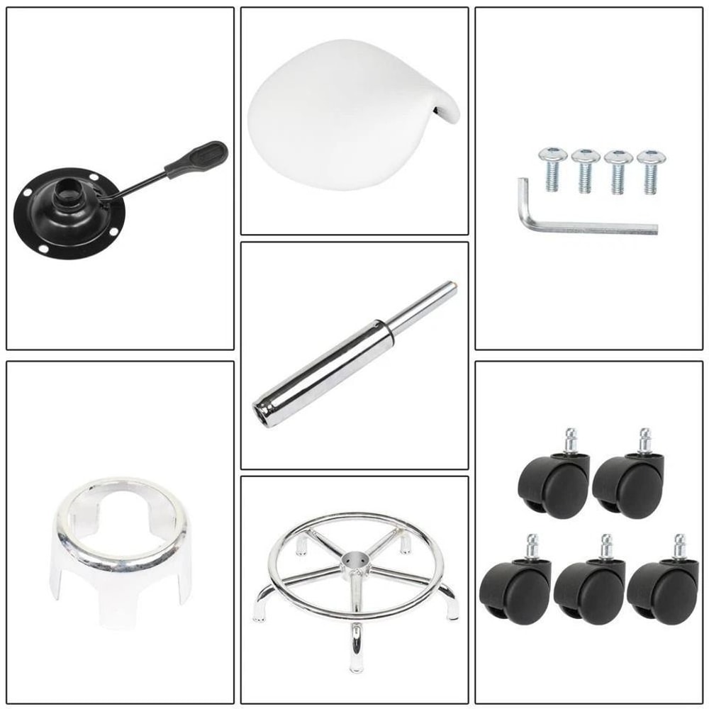 Height Adjustable Rolling Saddle Stool Swivel For Massage Spa 8