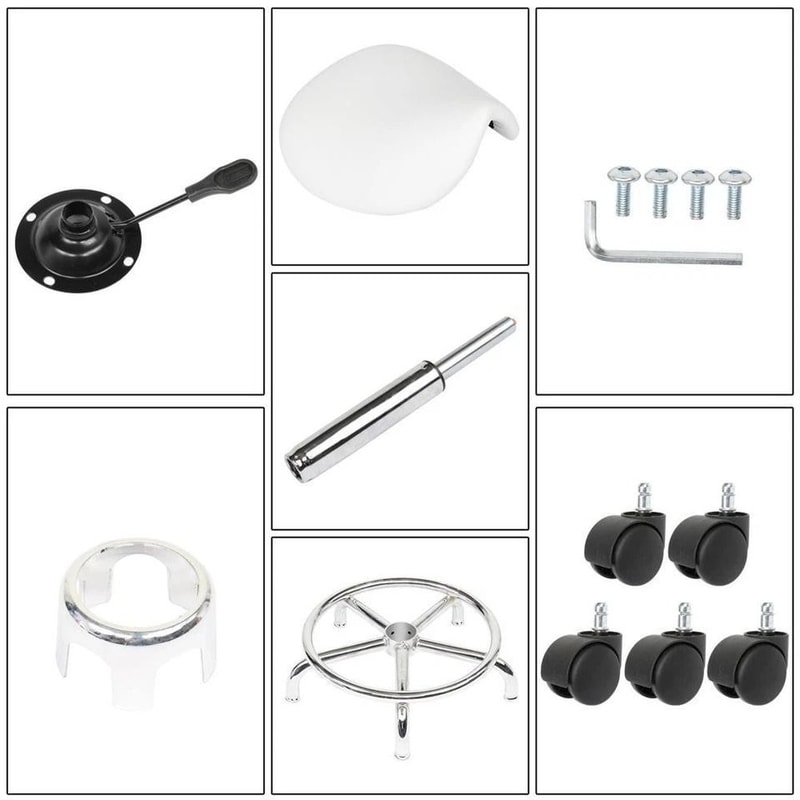 Height Adjustable Rolling Saddle Stool Swivel For Massage Spa 8