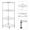 Corner Storage Rack Adjustable Wire Shelf For Kitchen Bathroom Garage 7