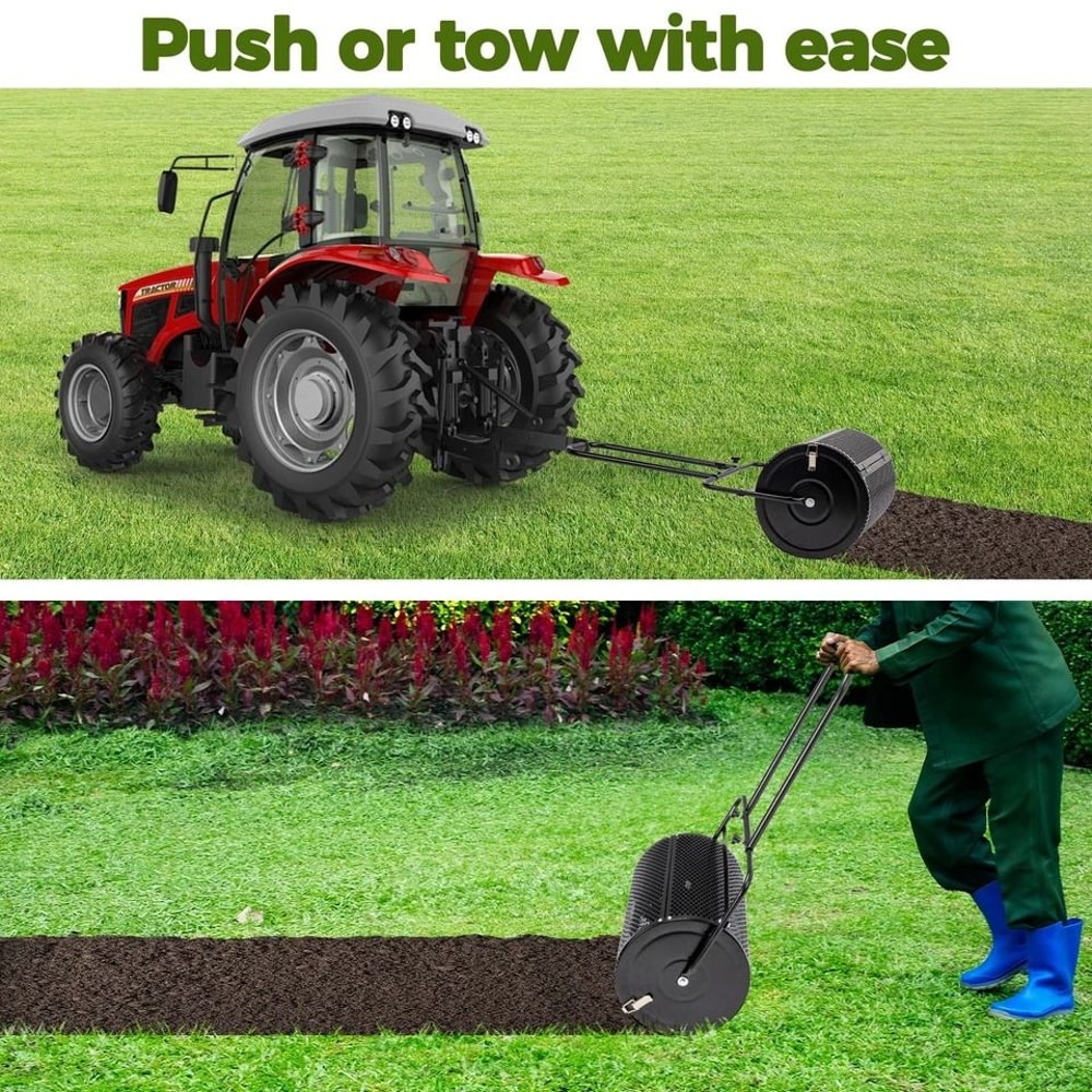 Compost Spreader For Lawn Garden Efficient Peat Moss Roller For Topdressing Seedling Distribution 2