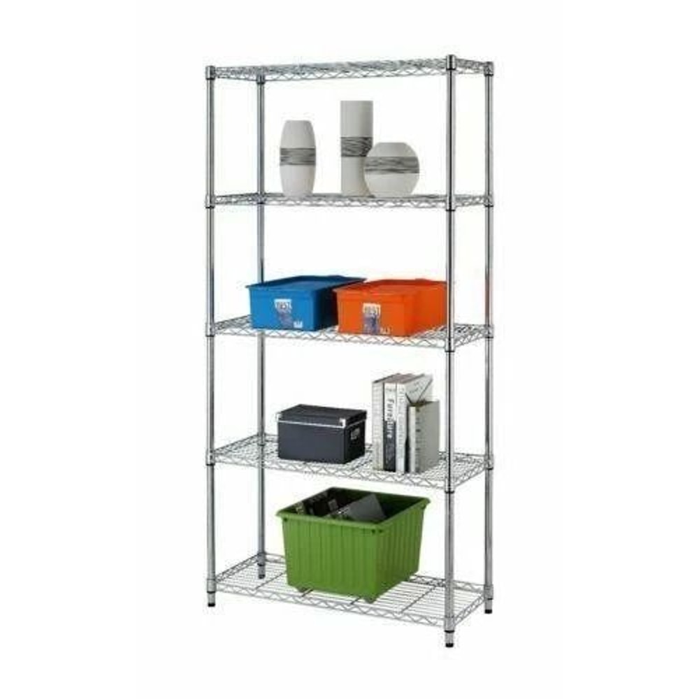 Wire Shelving Rack Adjustable Shelf Storage Unit For Home Commercial Use 2