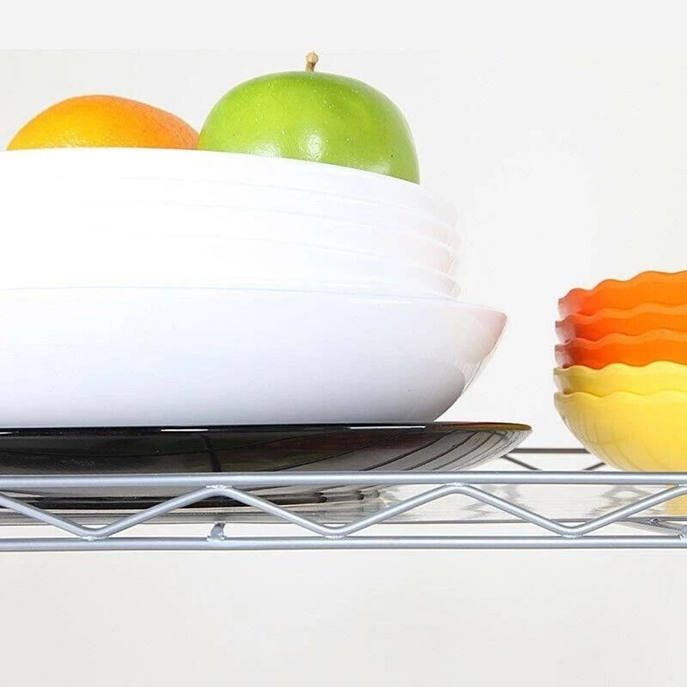 Wire Shelving Rack Adjustable Shelf Storage Unit For Home Commercial Use 4