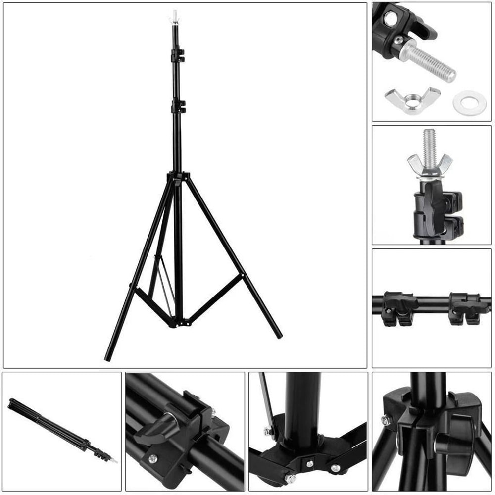 Adjustable Backdrop Support Stand Kit Photography Crossbar