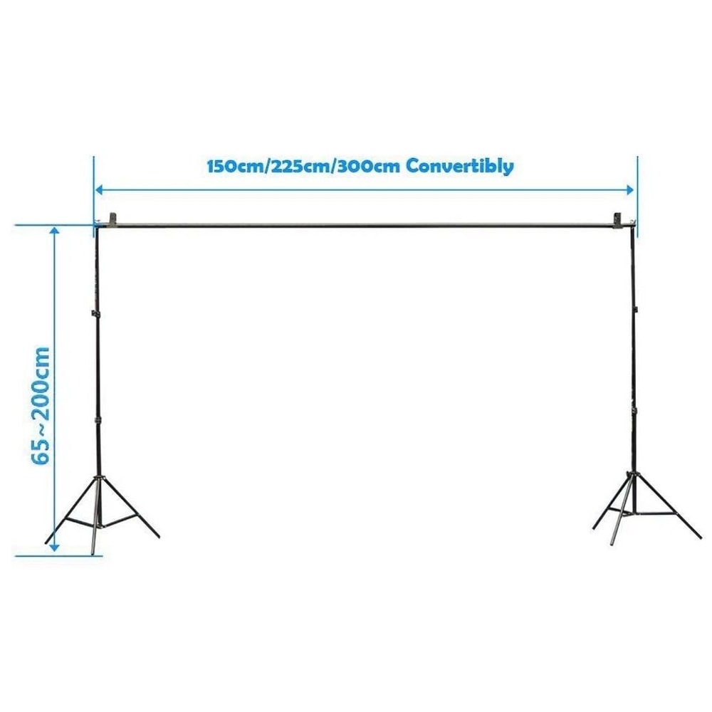 Adjustable Backdrop Support Stand Kit Photography Crossbar