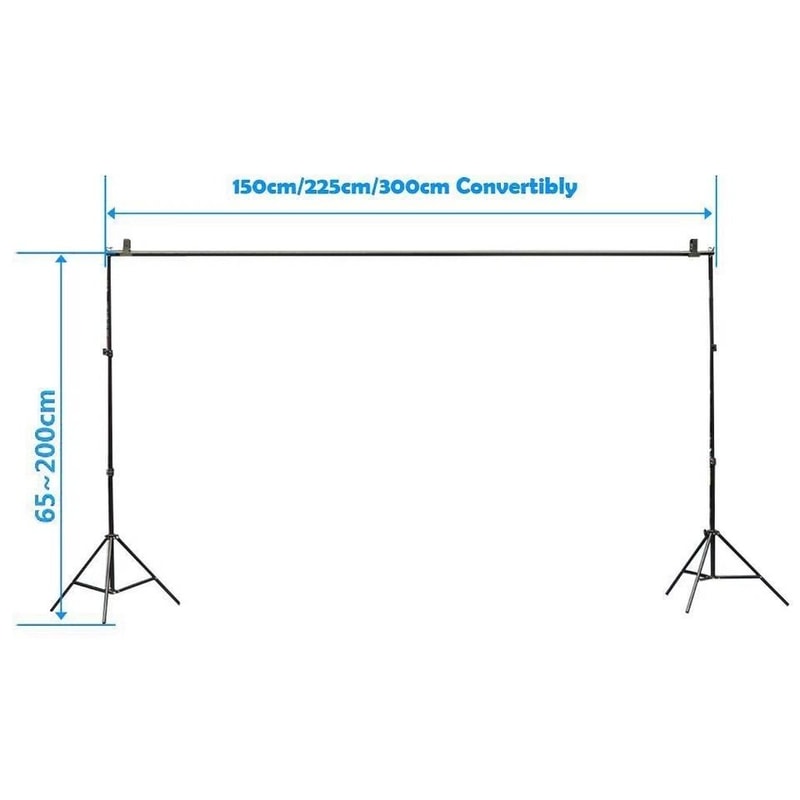 Adjustable Backdrop Support Stand Kit Photography Crossbar