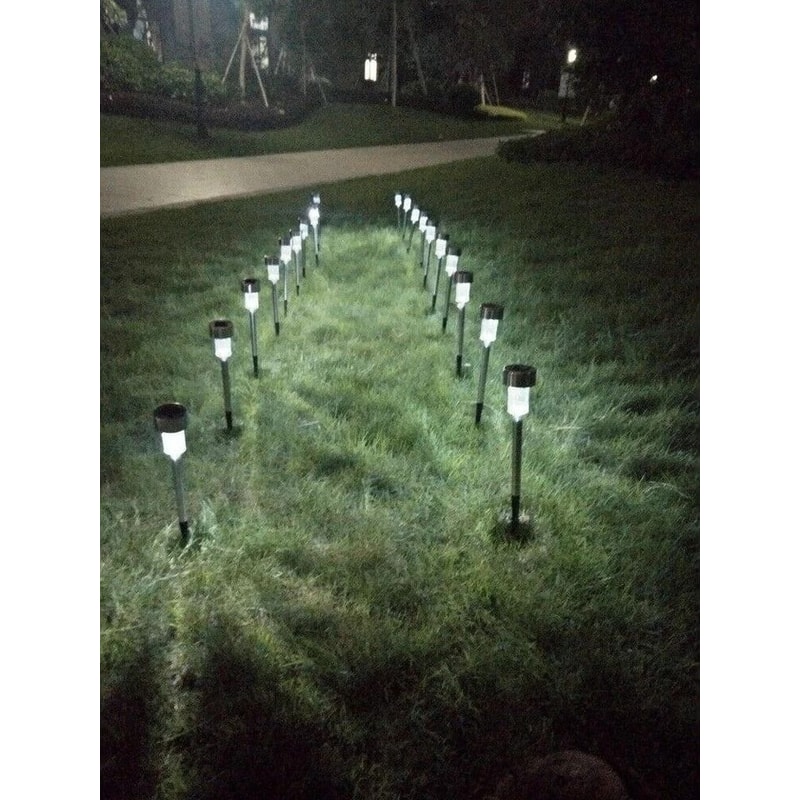 Stainless Steel Solar LED Garden Pathway Lights EcoFriendly Outdoor Lighting For Walkway Landscape 0