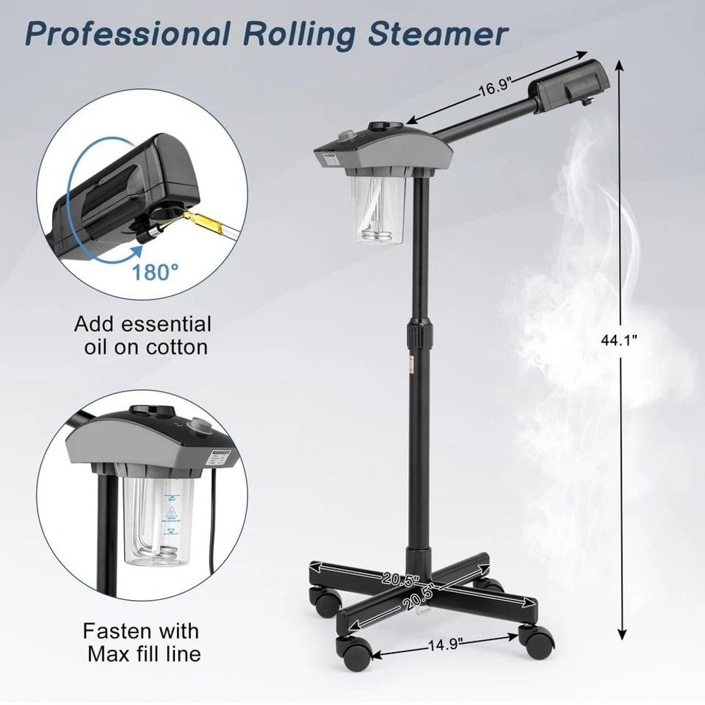 Ionic Facial Steamer For Estheticians Rotating Nozzle For Professional Skin Care 5