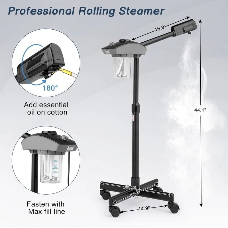 Ionic Facial Steamer For Estheticians Rotating Nozzle For Professional Skin Care 5