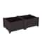 Outdoor Garden Raised Planter Box For Vegetables Flowers Herbs Brown WeatherResistant Plastic 3