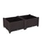 Outdoor Garden Raised Planter Box For Vegetables Flowers Herbs Brown WeatherResistant Plastic 3