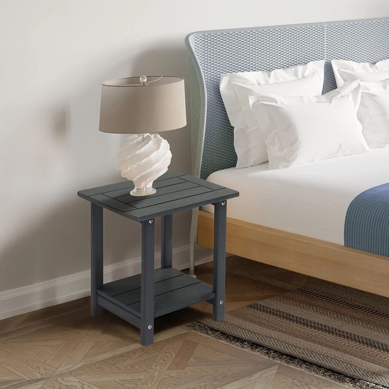 WeatherResistant HDPE Side Table For Outdoor Indoor Use Stylish Durable 7