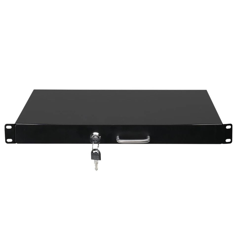 Steel Rack Mount DJ Drawer Cabinet Lockable With Key For Secure Equipment Storage 2