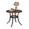 Patio Bistro Table With Umbrella Hole Cast Aluminum Dining Table For Outdoor Use 1