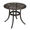Patio Bistro Table With Umbrella Hole Cast Aluminum Dining Table For Outdoor Use 0