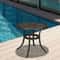 Patio Bistro Table With Umbrella Hole Cast Aluminum Dining Table For Outdoor Use 6