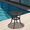 Patio Bistro Table With Umbrella Hole Cast Aluminum Dining Table For Outdoor Use 6
