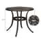 Patio Bistro Table With Umbrella Hole Cast Aluminum Dining Table For Outdoor Use 8