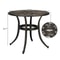 Patio Bistro Table With Umbrella Hole Cast Aluminum Dining Table For Outdoor Use 8
